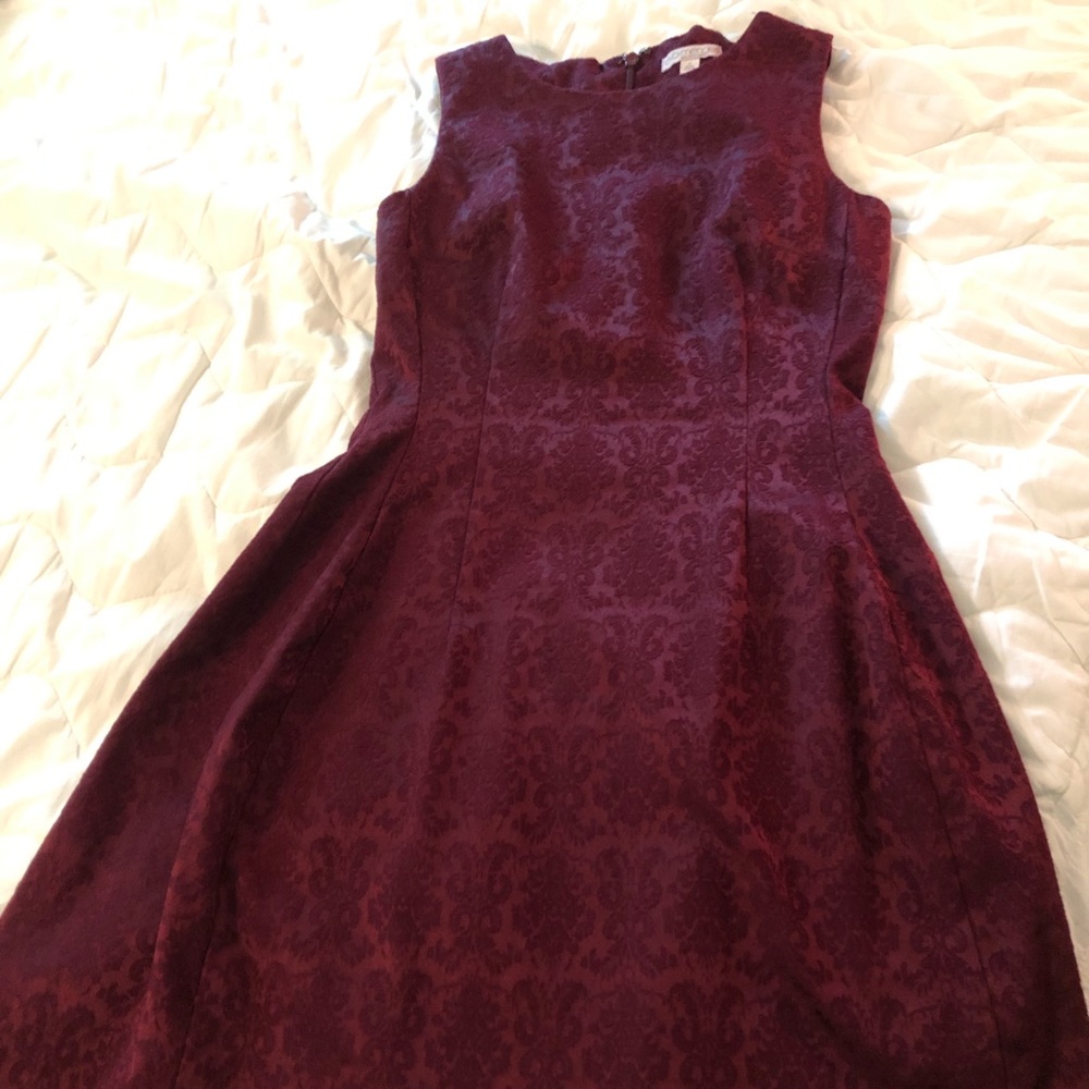 Eva Mendes maroon a-line dress size 6